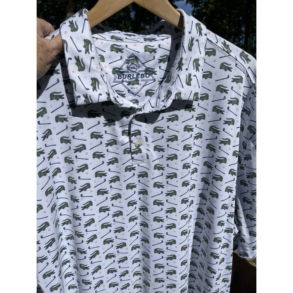 Burlebo alligators and golf clubs Performance Polo Shirt